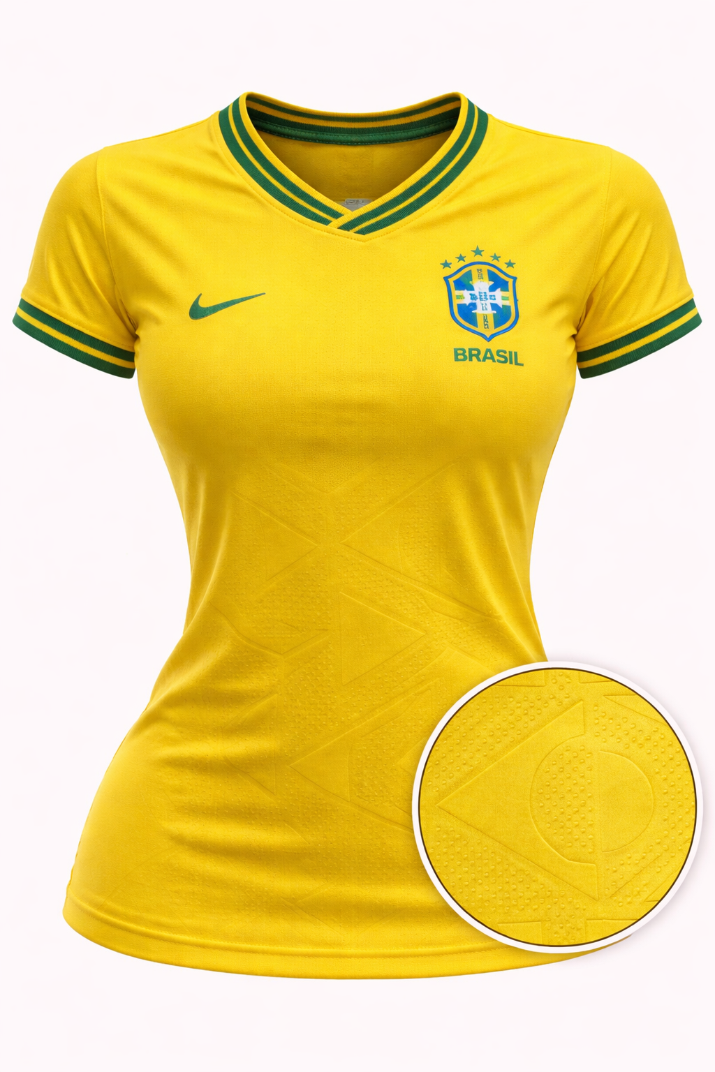 Baby Look Amarela Gola V