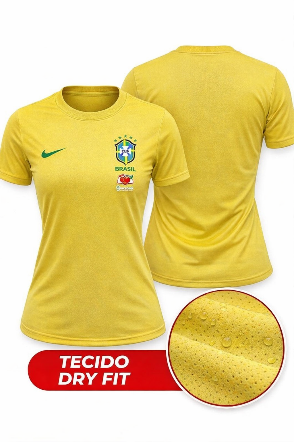 Baby Look Amarela Dry Fit